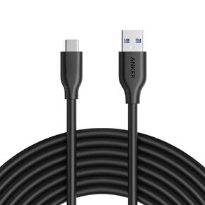 Anker USB C Cable, PowerLine USB 3.0 to USB C Charger Cable (3ft) with 56k Ohm Pull-up Resistor for Samsung Galaxy Note 8, S8, S8+, S9, Oculus Quest, Sony XZ, LG V20 G5 G6, HTC 10 (Black)