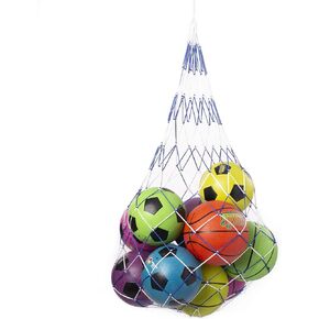 Double-Braided Sports Ball Carrying Net, Holds 20 Balls - Large Multi-sport Bag for Basketball, Football, Soccer, Volleyball, Playground & Dodgeballs - Coaching, Training & Recreational Equipment