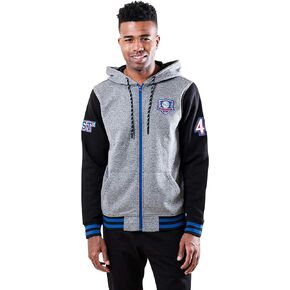 Ultra Game NBA Men's Full Zip Fleece Hoodie Letterman Varsity Jacket