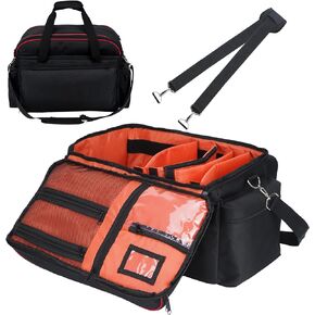 DJ Gig Bag,DJ Cable File Bag with Detachable Dividers and Inside Padded Bottom,Travel Gig Bag with Multiple Pockets,DJ Equipment Bag for Professional DJ Gear,Musical Instrument and Accessories in Saudi Arabia