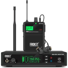FORKET IEM810 PRO UHF Mono Wireless in Ear Monitor System with Monitoring Type for Stage, Band, Recording Studio, Musicians, Meeting (1 Bodypack with Transmitter) in Kuwait