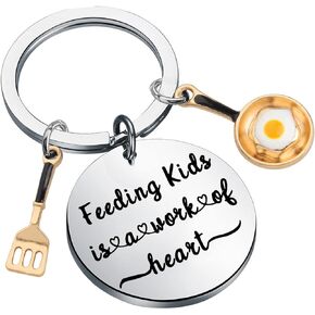 TIIMG Lunch Lady Gift Feeding Kids is A Work of Heart Cafeteria Worker Appreciation Gift