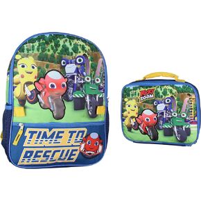 Ricky Zoom Backpack School Travel Backpack and Lunch Box Set | Great For Carrying Ricky Zoom Toys, Food, and Drinks