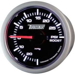 Turbosmart TS-0101-2023 52 mm - 2-1/16" 0-30 PSI Boost Gauge for Gated Boost Control Valves , Black