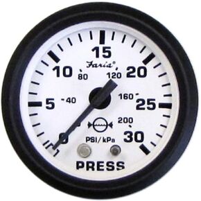 FARIA BEEDE 12903 Euro Water Pressure Gauge Kit (30 PSI) - 2, White