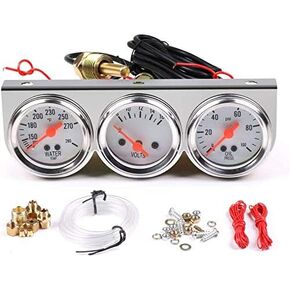 مجموعة قياس ثلاثية، مقياس مياه فولتت الزيت - ضغط زيت الكروم، والجهد الكهربي، ودرجة حرارة الماء، مجموعة قياس تلقائي ثلاثية متر للسيارة 3 في 1 in Kuwait