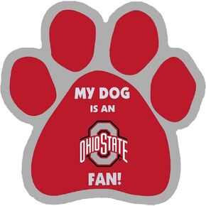 NCAA Ohio State Buckeyes Paw Print Car Magnet