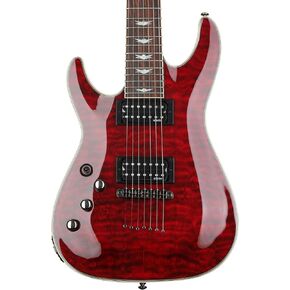 Schecter Omen Extreme-7 Left-Handed Electric Guitar - Black Cherry