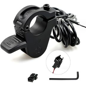 Electric Throttle 300X Thumb Throttle for 7/8inch 22mm Left and Right Handlebars 12v 24v 36v 48v 60v 72v Electric E-Bikes (SM Plug)