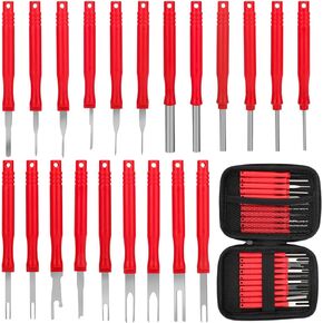 Linkstyle 21Pcs Terminal Removal Tool Kit, Upgraded Blue Pin Removal Tool Kit, Electrical Pin Extractor Tool Set,Wire Terminal Release Tool