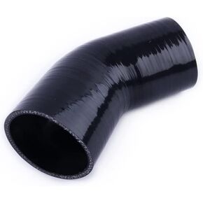 45 Degree ID 3.5"(89mm) Elbow Silicone Hose Intake Intercooler Coupler 3 1/2" inch Pipe,Length 102mm One Leg,4-Ply Thickness 5.4 mm