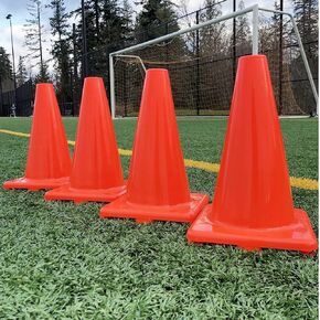 LVL10 Pro Training Cones - Heavy and Tough Cones for Sports Training and More - Durable, Sturdy and Weather-Resistant