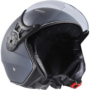 Harssidanzar Motorcycle Helmet Single Visor Open Face Motorbike Scooter Moped Helmet Cruiser, DOT Approved,for Men and Women CU604US in Kuwait