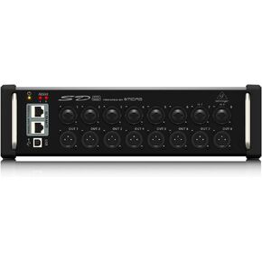 Behringer SD8 I/O Stage Box with 8 Remote-Controllable Midas Preamps, 8 Outputs, AES50 Networking and ULTRANET Personal Monitoring Hub