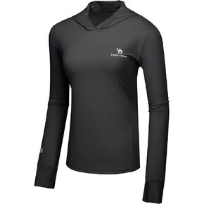 CAMEL CROWN Women's UPF 50+ Sun Shirt with Hoodie Long Sleeve UV Protection Lightweight Quick Dry Hiking Tops Fishing Outdoor
