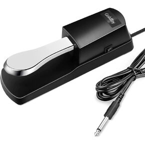 Sustain Peadl for Yamaha Keyboard, Casio, Roland, Korg Digital Pianos MIDI Keyboard Electronic Keyboards Electric Organ Synthesizer, 1/4 Inch Jack by Goldby
