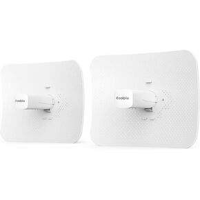 Wireless Bridge Gigabit Enterprise,Coolpie PTP5AC 23dBi High-gain Antenna,5.8G MINO 2x2 Transmission,Point to Point CPE Up to 12KM,VLAN Communication,Outdoor IP45 Waterproof,24V PoE Injector,2-Pack in Kuwait