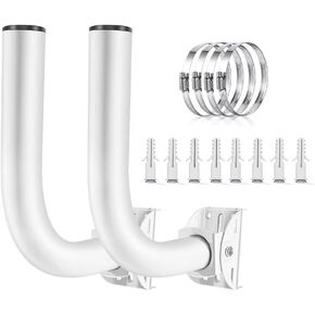 Adjustable Sturdy Universal Wireless Bridge Bracket Mount Kit, Pole and Wall-Mounted Mount for Outdoor Antenna Point to Point AP Access Point Client Bridge CPE (2-Pack)，Slinkdsco