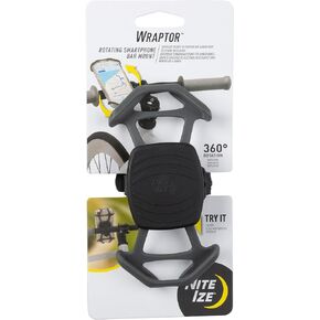 Nite Ize Wraptor, Rotating Smartphone Bar Mount, Grey and Polar Bottle Sport Insulated Water Bottle - BPA-Free, Sport & Bike Squeeze Bottle with Handle (Contender - Charcoal & Silver, 24 oz)