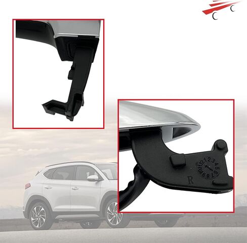 مقبض الباب الأمامي الأيمن لسيارة Hyundai Tucson 82661D3710 82661-D3710 2016-2019 مقبض المفتاح الذكي الخارجي (فضي) - كروم in Kuwait