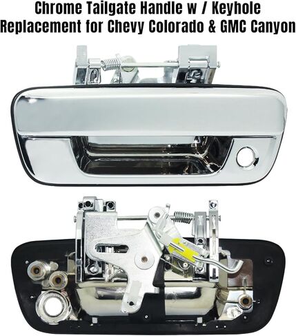 مقبض الباب الخلفي كروم مع فتحة مفتاح، متوافق مع 2004-2012 Chevy Colorado & GMC Canyon & Isuzu i-280، i-290، i-350، i-370، استبدال # 80584، GM1915118 قفل مزلاج الباب الخلفي الخارجي in Kuwait