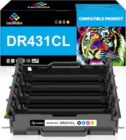استبدال وحدة الطبل LeciRoba DR431CL لوحدة الطبل Brother DR431CL DR-431CL لطابعة MFC-L8610CDW MFC-L8900CDW HL-L8360CDW HL-L8360CDWT MFC-L8610CDW HL-L8260CDW MFC-L8895CDW (B/C/M/Y، 4 عبوات) in Kuwait