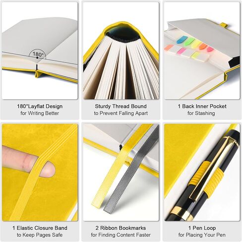 Lined Notebook Journal for Women, 312 Numbered Pages A5 Thick Leather Journal, 100gsm Paper Daily Journal for Work Travel, Hardcover College Ruled Notebook, Giftable Butterfly Floral Notebook, Purple in Kuwait