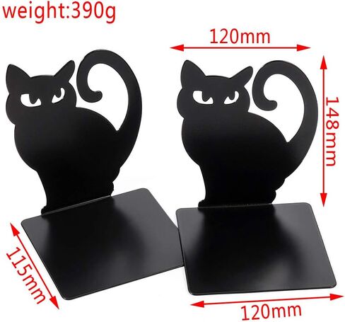 Hovico 1 Pair Bookends,Book Ends, Book Ends for Shelves, Heavy Duty Metal Black Bookend Support for Shelves Offices - Bird in Saudi Arabia