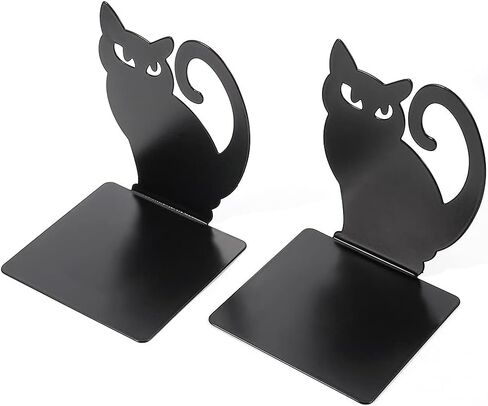 Hovico 1 Pair Bookends,Book Ends, Book Ends for Shelves, Heavy Duty Metal Black Bookend Support for Shelves Offices - Bird in Saudi Arabia
