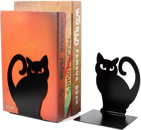 Hovico 1 Pair Bookends,Book Ends, Book Ends for Shelves, Heavy Duty Metal Black Bookend Support for Shelves Offices - Bird in Saudi Arabia