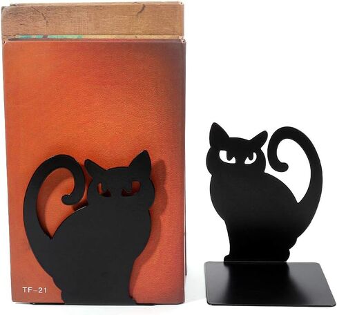 Hovico 1 Pair Bookends,Book Ends, Book Ends for Shelves, Heavy Duty Metal Black Bookend Support for Shelves Offices - Bird in Saudi Arabia