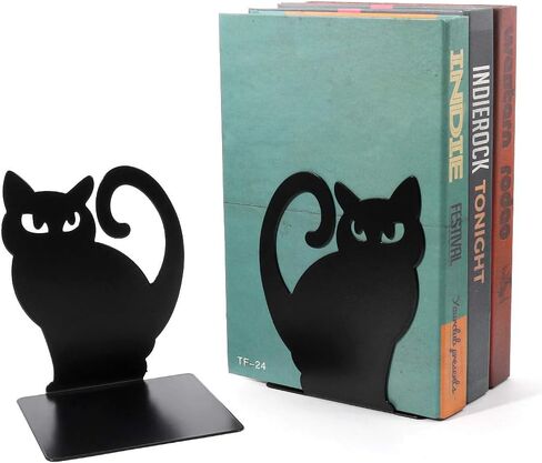 Hovico 1 Pair Bookends,Book Ends, Book Ends for Shelves, Heavy Duty Metal Black Bookend Support for Shelves Offices - Bird in Saudi Arabia