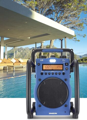Sangean U4 AM/FM-RBDS/تنبيه الطقس/بلوتوث/Aux-in راديو ضبط رقمي فائق القوة قابل لإعادة الشحن أصفر in Kuwait