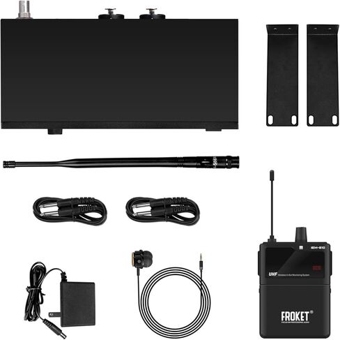 نظام مراقبة الأذن PRO UHF IEM-810 لاسلكي أحادي القناة مع نوع المراقبة للمسرح والفرقة واستوديو التسجيل والموسيقيين والمراقبة (جهاز واحد فقط محمول على الجسم) in Kuwait