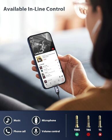 محول Stouchi USB C إلى 3.5 ملم أنثى، كابل مقبس صوت من النوع C، كابل Hi-Fi Dongle لهاتف iPhone 15، Pixel 8 7 6a، Samsung Galaxy S22 S21 Ultra Z Flip Note20،2022 iPad Pro - رمادي in Kuwait