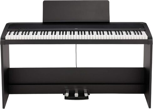 مجموعة بيانو رقمي KORG B2SP مكونة من 88 مفتاحًا مع مجموعة حامل مع وحدة ثلاثية الدواسات ومقعد بيانو وكتاب بيانو (3 عناصر) in Saudi Arabia