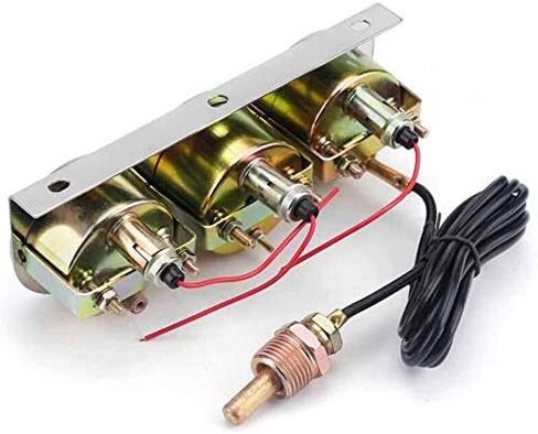 مجموعة قياس ثلاثية، مقياس مياه فولتت الزيت - ضغط زيت الكروم، والجهد الكهربي، ودرجة حرارة الماء، مجموعة قياس تلقائي ثلاثية متر للسيارة 3 في 1 in Kuwait