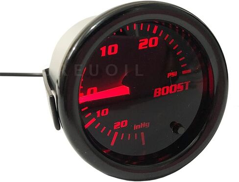 Black 52mm 2" Turbo Boost Gauge 0-30 PSI Pressure Vacuum Turbo Meter with 7 Color Tinted (with Gauge Cup) in Saudi Arabia