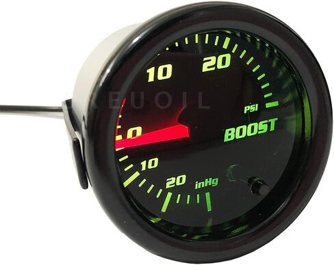 Black 52mm 2" Turbo Boost Gauge 0-30 PSI Pressure Vacuum Turbo Meter with 7 Color Tinted (with Gauge Cup) in Saudi Arabia