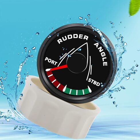 KAOLALI 52mm Rudder Angle Indicator Waterproof Gauge Meter 0-190 ohm with Mating Angle Sensor for Boat Yacht 52mm 9-32V Backlight（Black） in Kuwait