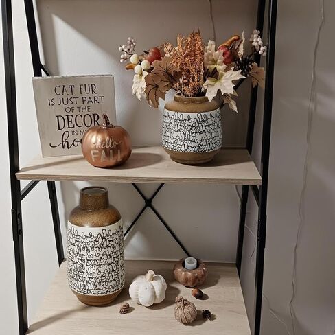 Vintage Ceramic Farmhouse Vase, 11.4in Rustic Vase for Flower Decor Vintage Style Vase for Home Decor Floral Arrangement Housewarming Hostess Gift in Saudi Arabia