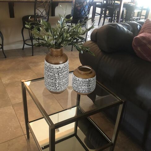 Vintage Ceramic Farmhouse Vase, 11.4in Rustic Vase for Flower Decor Vintage Style Vase for Home Decor Floral Arrangement Housewarming Hostess Gift in Saudi Arabia