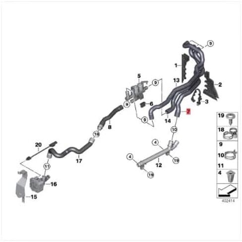 أنبوب تبريد تكييف الهواء من LINK-LOCK أنبوب تسخين 64509169918 مناسب لسيارات BMW 5 Series 6 Series 7 Series F18 f02 n55 /535i 730i 740I in Saudi Arabia