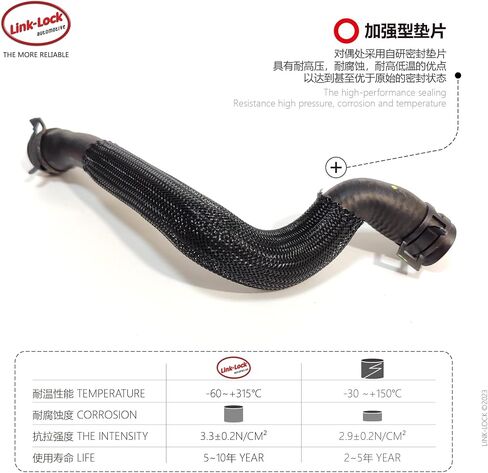 LINK-LOCK Coolant Pipe Thermostat to Secondary Kettle Water Pipe 17128658487 for BMW B38 1 Series 2 Series X1 x2 mini F56 in Saudi Arabia