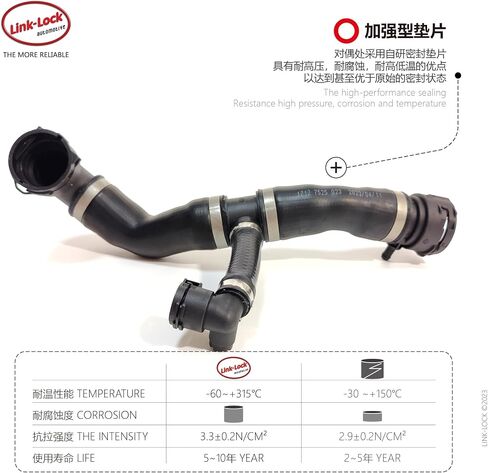 LINK-LOCK Coolant Pipe Water Tank Water Supply Pipe 17127525023 for BMW N46 1 Series 118i 120i E87 e82 in Saudi Arabia