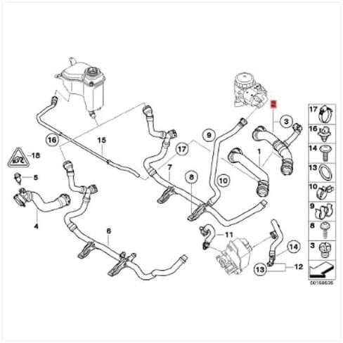 LINK-LOCK Coolant Pipe Water Tank Water Supply Pipe 17127525023 for BMW N46 1 Series 118i 120i E87 e82 in Saudi Arabia