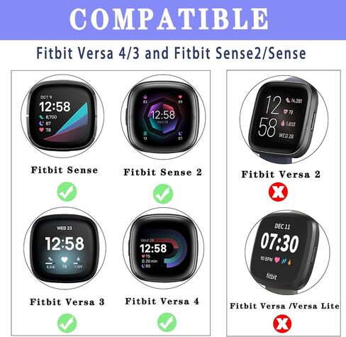 أساور ماتيل متوافقة مع Fit bit Versa 3/Versa 4/Sense/Sense 2 للنساء والرجال، سوار معصم بديل شبكي من الفولاذ المقاوم للصدأ من أجل Fit bit Versa 4/Fit bit Versa 3 in Saudi Arabia