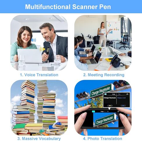 قلم قراءة، قارئ قلم مترجم 134 لغة لعسر القراءة، قلم ماسح ضوئي لترجمة اللغات الأجنبية، جهاز تحويل النص إلى كلام للطلاب البالغين (أسود) in Kuwait