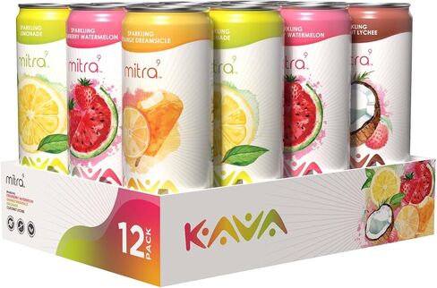 مشروبات MITRA-9 النباتية - مجموعة متنوعة من نكهة مشروب الكافا مع مستخلص جذر الكافا - محسن المزاج - نباتي - يعزز الهدوء الطبيعي والوضوح (12 أونصة سائلة) (4) in Kuwait