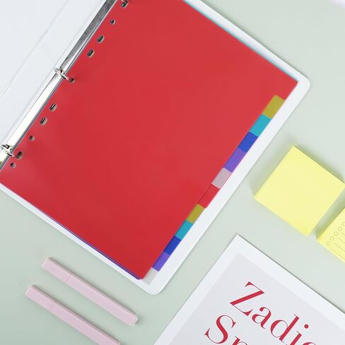 EOOUT 12 فواصل بلاستيكية، ألوان متنوعة، 12 فواصل مؤشر مع 11 فتحة، لأجهزة الكمبيوتر المحمولة و3 مجلدات حلقية، حجم الحروف، مجموعة من 2، 24 فواصل in Kuwait